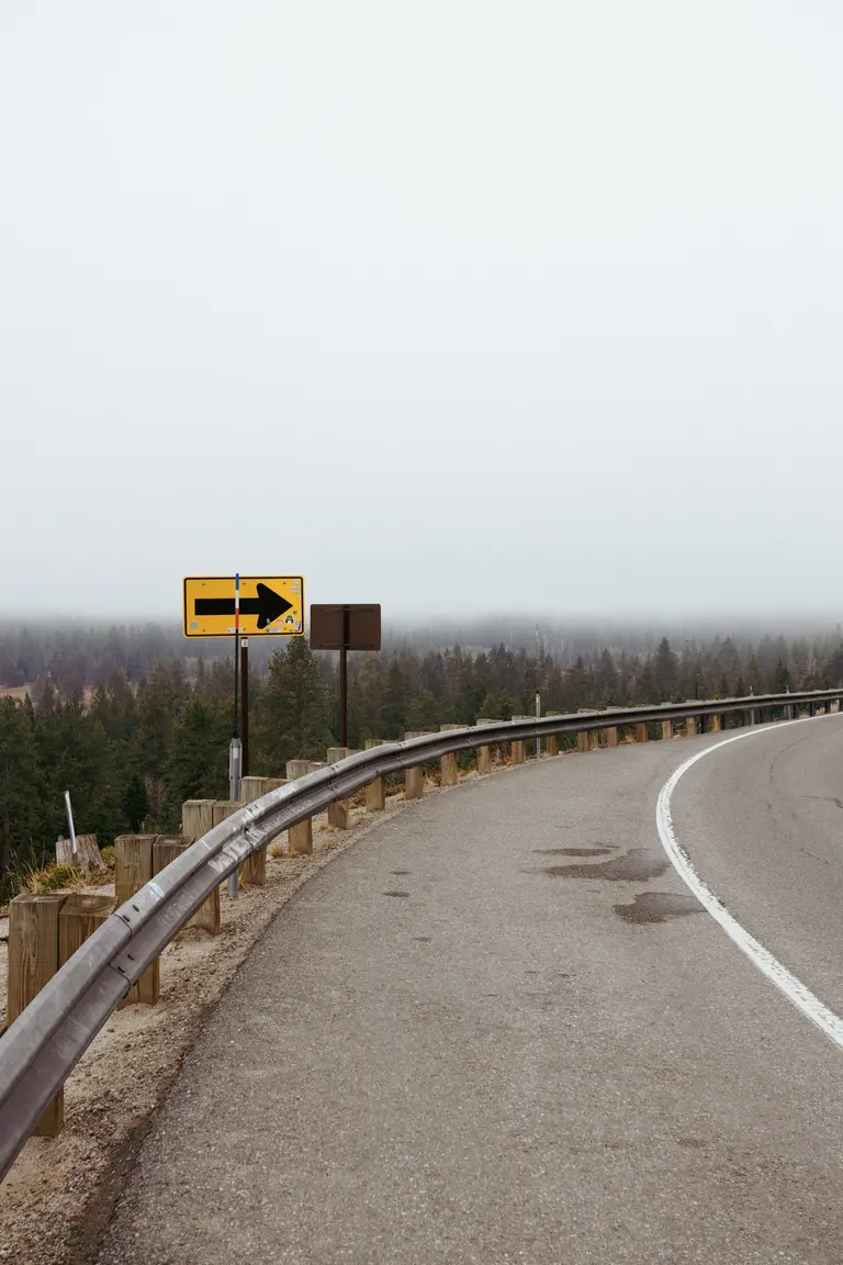 Arrow into fog